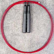 Load image into Gallery viewer, Rogue SR-3S Short Handle Bushing Speed Rope with Black handle and red rope