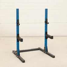 Load image into Gallery viewer, Tydax Squat Stand Shorty 70" in blue with sports arms | Power rack, Rack for squates, home gym, weight loss equipment, bench press | Freeathlete