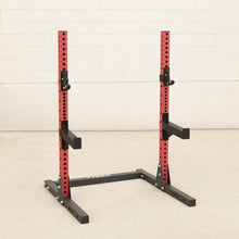 Load image into Gallery viewer, Tydax Squat Stand Shorty 70&quot; in red with sports arms  | Power rack, Rack for squates, home gym, weight loss equipment, bench press | Freeathlete